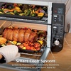 Ninja DCT451 12-in-1 Smart Double Oven with FlexDoor, Thermometer, FlavorSeal, Smart Finish, Rapid Top Convection and Air Fry Bottom , Stainless Steel | Smart Cook thermometer, FlavorSeal, Smart Finish, Air fry, bake, broil, roast, pizza(12-in-1 w/ Flexdoor)