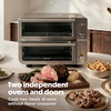 Ninja DCT451 12-in-1 Smart Double Oven with FlexDoor, Thermometer, FlavorSeal, Smart Finish, Rapid Top Convection and Air Fry Bottom , Stainless Steel | Smart Cook thermometer, FlavorSeal, Smart Finish, Air fry, bake, broil, roast, pizza(Double Oven with Thermometer)
