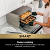 Ninja DCT451 12-in-1 Smart Double Oven with FlexDoor, Thermometer, FlavorSeal, Smart Finish, Rapid Top Convection and Air Fry Bottom , Stainless Steel | Smart Cook thermometer, FlavorSeal, Smart Finish, Air fry, bake, broil, roast, pizza(10-in-1)