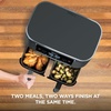 Ninja DZ550 Foodi 10 Quart 6-in-1 DualZone Smart XL Air Fryer with 2 Independent Baskets, Cook Thermometer for Perfect Doneness, Match and Finish to Roast, Dehydrate and More, Black | Air fry, roast, broil, bake, reheat, dehydrate, Smart Cook thermometer, Match Cook, Smart Finish(8-QT & DualZone)