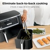 Ninja DZ550 Foodi 10 Quart 6-in-1 DualZone Smart XL Air Fryer with 2 Independent Baskets, Cook Thermometer for Perfect Doneness, Match and Finish to Roast, Dehydrate and More, Black | Air fry, roast, broil, bake, reheat, dehydrate, Smart Cook thermometer, Match Cook, Smart Finish(10-QT & DualZone w/ probe)