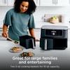 Ninja DZ550 Foodi 10 Quart 6-in-1 DualZone Smart XL Air Fryer with 2 Independent Baskets, Cook Thermometer for Perfect Doneness, Match and Finish to Roast, Dehydrate and More, Black | Air fry, roast, broil, bake, reheat, dehydrate, Smart Cook thermometer, Match Cook, Smart Finish(10-QT & DualZone (Grey))