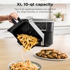 Ninja DZ550 Foodi 10 Quart 6-in-1 DualZone Smart XL Air Fryer with 2 Independent Baskets, Cook Thermometer for Perfect Doneness, Match and Finish to Roast, Dehydrate and More, Black | Air fry, roast, broil, bake, reheat, dehydrate, Smart Cook thermometer, Match Cook, Smart Finish(10-QT & DualZone (Black))