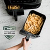 Ninja DZ550 Foodi 10 Quart 6-in-1 DualZone Smart XL Air Fryer with 2 Independent Baskets, Cook Thermometer for Perfect Doneness, Match and Finish to Roast, Dehydrate and More, Black | Air fry, roast, broil, bake, reheat, dehydrate, Smart Cook thermometer, Match Cook, Smart Finish(10-QT & DualZone (Black))