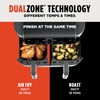 Ninja DZ550 Foodi 10 Quart 6-in-1 DualZone Smart XL Air Fryer with 2 Independent Baskets, Cook Thermometer for Perfect Doneness, Match and Finish to Roast, Dehydrate and More, Black | Air fry, roast, broil, bake, reheat, dehydrate, Smart Cook thermometer, Match Cook, Smart Finish(8-QT & DualZone (2026 Release))
