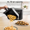 Ninja DZ550 Foodi 10 Quart 6-in-1 DualZone Smart XL Air Fryer with 2 Independent Baskets, Cook Thermometer for Perfect Doneness, Match and Finish to Roast, Dehydrate and More, Black | Air fry, roast, broil, bake, reheat, dehydrate, Smart Cook thermometer, Match Cook, Smart Finish(10-QT & DualZone w/ probe)
