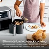 Ninja DZ550 Foodi 10 Quart 6-in-1 DualZone Smart XL Air Fryer with 2 Independent Baskets, Cook Thermometer for Perfect Doneness, Match and Finish to Roast, Dehydrate and More, Black | Air fry, roast, broil, bake, reheat, dehydrate, Smart Cook thermometer, Match Cook, Smart Finish(10-QT & DualZone (Grey))
