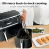 Ninja DZ550 Foodi 10 Quart 6-in-1 DualZone Smart XL Air Fryer with 2 Independent Baskets, Cook Thermometer for Perfect Doneness, Match and Finish to Roast, Dehydrate and More, Black | Air fry, roast, broil, bake, reheat, dehydrate, Smart Cook thermometer, Match Cook, Smart Finish(10-QT & DualZone (Black))