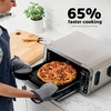 Ninja Digital Air Fry Countertop Oven, 8-in-1, XL, Silver, SP101 | Air fry, air roast, broil, bake, toast, bagel, dehydrate, keep warm, 1800W, Flip up & away(13-in-1 Flip Oven XL)