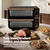 Ninja Double Oven Pro Smart XL, 30.2 Qt, 12-in-1, Stainless Steel, DCT801 | DualZone, Smart Finish, Fits 4.5 lb chicken, Air fry, bake, broil, roast, toast, pizza(Onyx)