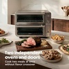 Ninja Double Oven Pro Smart XL, 30.2 Qt, 12-in-1, Stainless Steel, DCT801 | DualZone, Smart Finish, Fits 4.5 lb chicken, Air fry, bake, broil, roast, toast, pizza(Prestige Silver)
