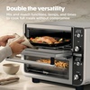 Ninja Double Oven Pro Smart XL, 30.2 Qt, 12-in-1, Stainless Steel, DCT801 | DualZone, Smart Finish, Fits 4.5 lb chicken, Air fry, bake, broil, roast, toast, pizza(Silver/Black)