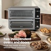 Ninja Double Oven Pro Smart XL, 30.2 Qt, 12-in-1, Stainless Steel, DCT801 | DualZone, Smart Finish, Fits 4.5 lb chicken, Air fry, bake, broil, roast, toast, pizza(Silver/Black)
