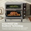 Ninja Double Oven Pro Smart XL, 30.2 Qt, 12-in-1, Stainless Steel, DCT801 | DualZone, Smart Finish, Fits 4.5 lb chicken, Air fry, bake, broil, roast, toast, pizza(Silver/Black)