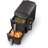 Ninja Air Fryer DoubleStack, 8 Qt, 6-in-1, Black, SL201 | Air fry, broil, roast, bake, reheat, dehydrate, Cooks 4 foods at once, Smart Finish, Match Cook(8 QT)