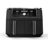 Ninja DZ550 Foodi 10 Quart 6-in-1 DualZone Smart XL Air Fryer with 2 Independent Baskets, Cook Thermometer for Perfect Doneness, Match and Finish to Roast, Dehydrate and More, Black | Air fry, roast, broil, bake, reheat, dehydrate, Smart Cook thermometer, Match Cook, Smart Finish(10-QT & DualZone (Grey))