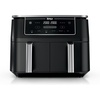 Ninja DZ550 Foodi 10 Quart 6-in-1 DualZone Smart XL Air Fryer with 2 Independent Baskets, Cook Thermometer for Perfect Doneness, Match and Finish to Roast, Dehydrate and More, Black | Air fry, roast, broil, bake, reheat, dehydrate, Smart Cook thermometer, Match Cook, Smart Finish(10-QT & DualZone (Black))