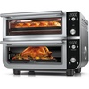 Ninja Double Oven Pro Smart XL, 30.2 Qt, 12-in-1, Stainless Steel, DCT801 | DualZone, Smart Finish, Fits 4.5 lb chicken, Air fry, bake, broil, roast, toast, pizza(Silver/Black)