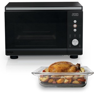 Ninja® Crispi™ Microwave & Air Fryer with FusionCrisp, Silver, MW101 | Replaces a countertop microwave and air fryer with 14 functions; Fast 1000W microwave and powerful 1700W Ninja® air fryer.(Black)