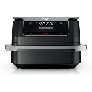 Ninja DZ550 Foodi 10 Quart 6-in-1 DualZone Smart XL Air Fryer with 2 Independent Baskets, Cook Thermometer for Perfect Doneness, Match and Finish to Roast, Dehydrate and More, Black | Air fry, roast, broil, bake, reheat, dehydrate, Smart Cook thermometer, Match Cook, Smart Finish(7-QT & MegaZone)