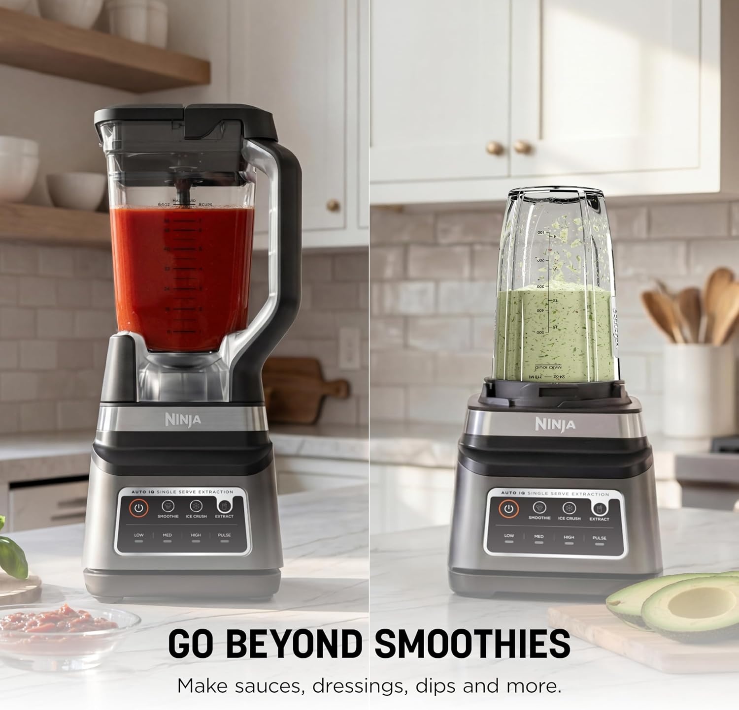 image:imageNinja BN751 Professional Plus DUO Blender 1400 Peak Watts 3 AutoIQ Programs for Smoothies Frozen Drinks amp Nutrient Extractions 72oz Total Crushing Pitcher amp 2 24 oz ToGo Cups Black 1400 peakwatt Total Crushing amp Extractor blades 3 AutoiQ programs for smoothies 72oz pitcher 2 24oz cupsPro Plus DUO BlendGrey