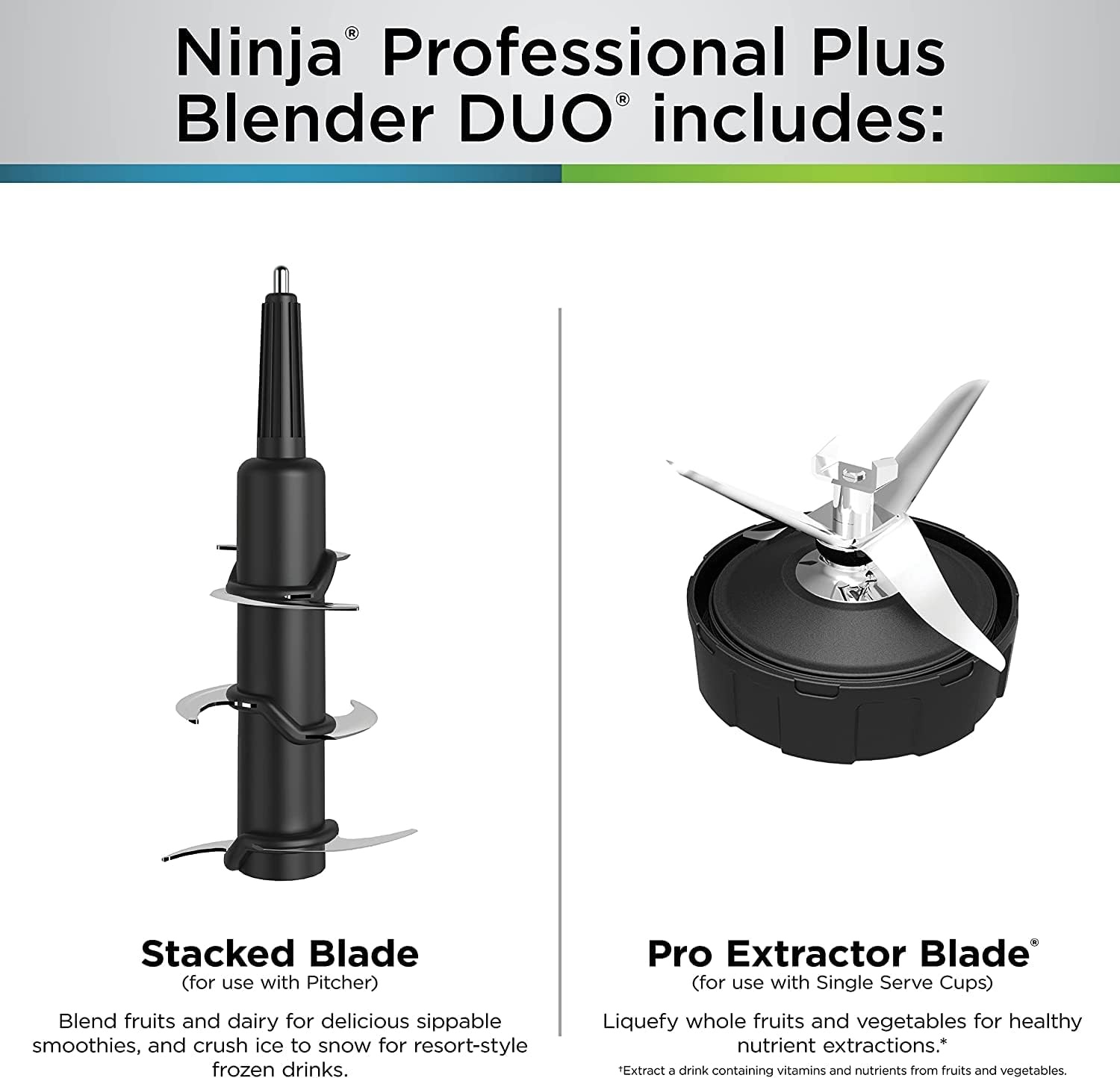 image:imageNinja BN751 Professional Plus DUO Blender 1400 Peak Watts 3 AutoIQ Programs for Smoothies Frozen Drinks amp Nutrient Extractions 72oz Total Crushing Pitcher amp 2 24oz ToGo Cups Black Renewed