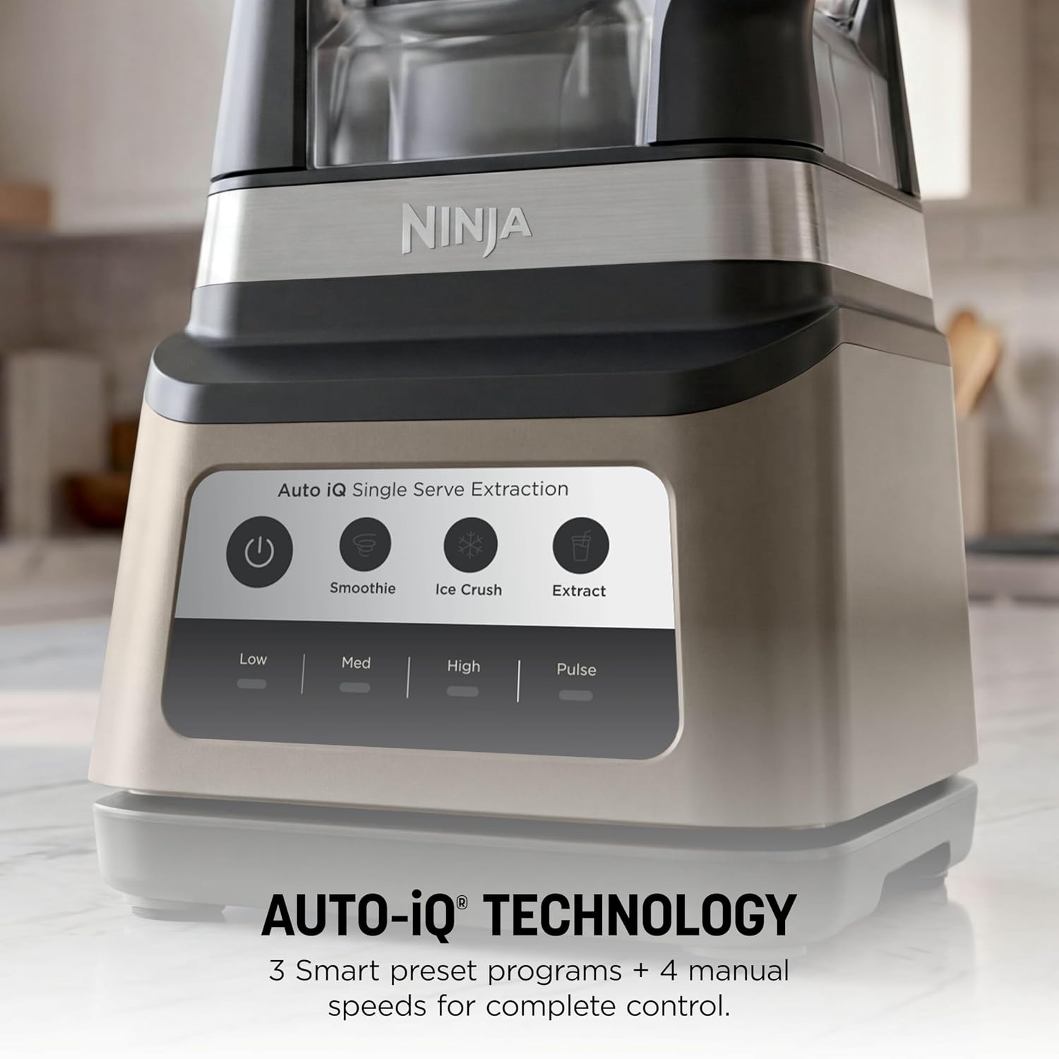 image:imageNinja BN751 Professional Plus DUO Blender 1400 Peak Watts 3 AutoIQ Programs for Smoothies Frozen Drinks amp Nutrient Extractions 72oz Total Crushing Pitcher amp 2 24 oz ToGo Cups Black 1400 peakwatt Total Crushing amp Extractor blades 3 AutoiQ programs for smoothies 72oz pitcher 2 24oz cupsPro Plus DUO BlendSand