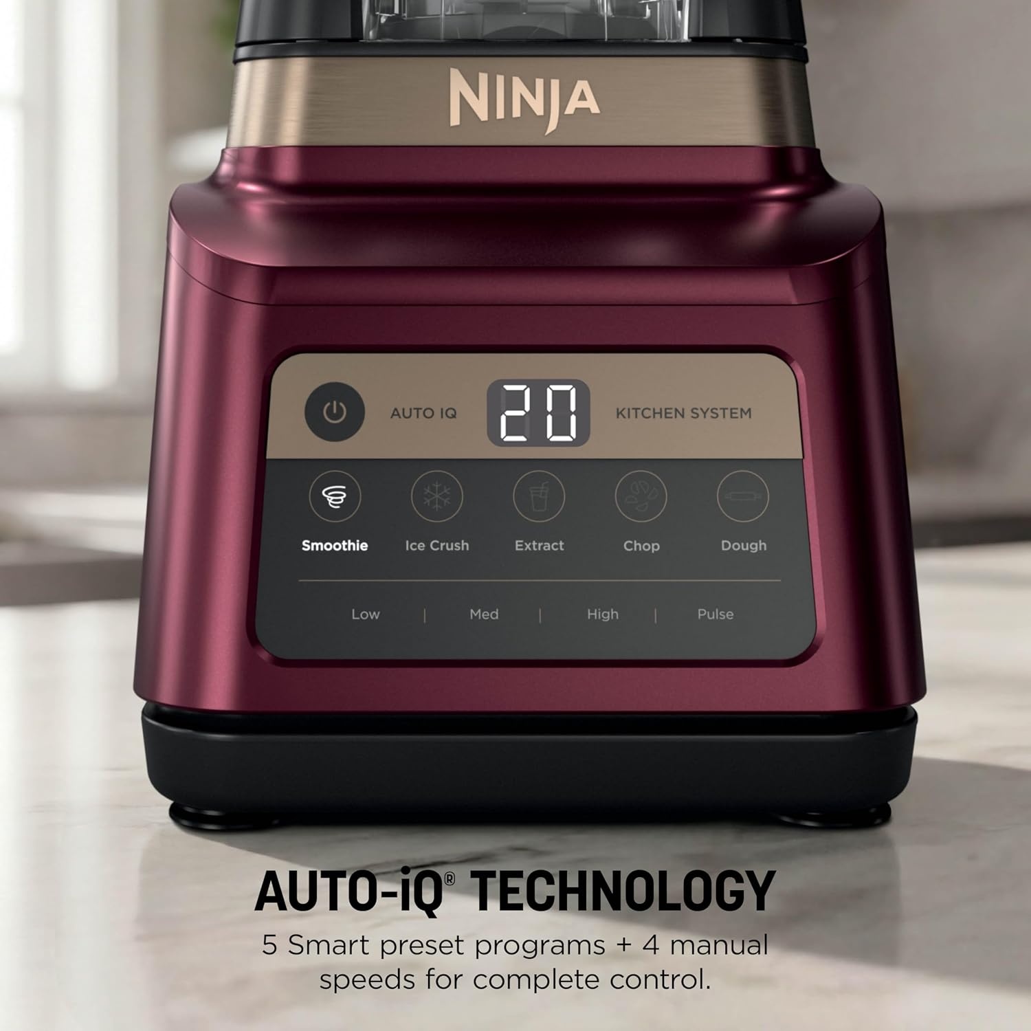 image:imageNinja BN751 Professional Plus DUO Blender 1400 Peak Watts 3 AutoIQ Programs for Smoothies Frozen Drinks amp Nutrient Extractions 72oz Total Crushing Pitcher amp 2 24 oz ToGo Cups Black 1400 peakwatt Total Crushing amp Extractor blades 3 AutoiQ programs for smoothies 72oz pitcher 2 24oz cupsPro Plus Kitchen SystemRed