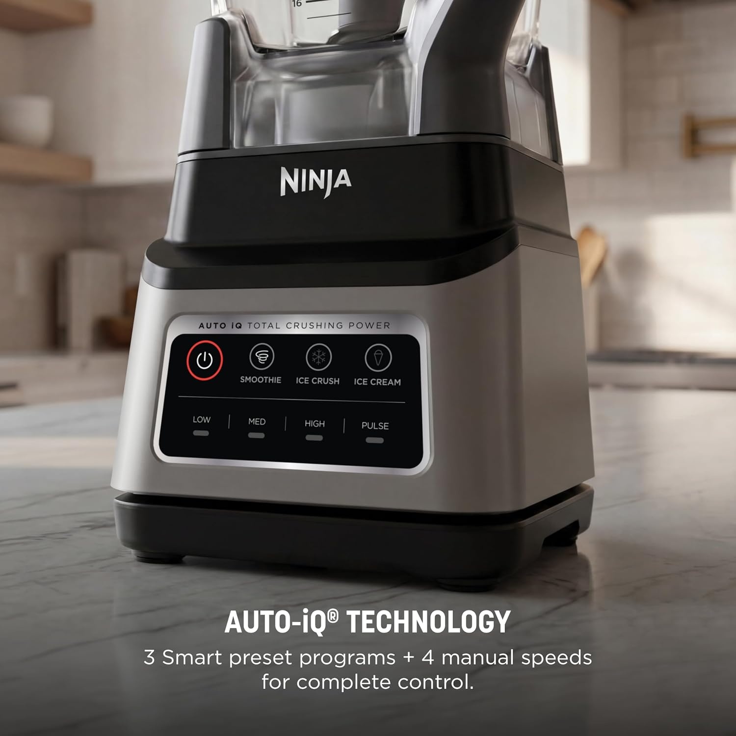 image:imageNinja BN751 Professional Plus DUO Blender 1400 Peak Watts 3 AutoIQ Programs for Smoothies Frozen Drinks amp Nutrient Extractions 72oz Total Crushing Pitcher amp 2 24 oz ToGo Cups Black 1400 peakwatt Total Crushing amp Extractor blades 3 AutoiQ programs for smoothies 72oz pitcher 2 24oz cupsPro Plus BlenderGrey