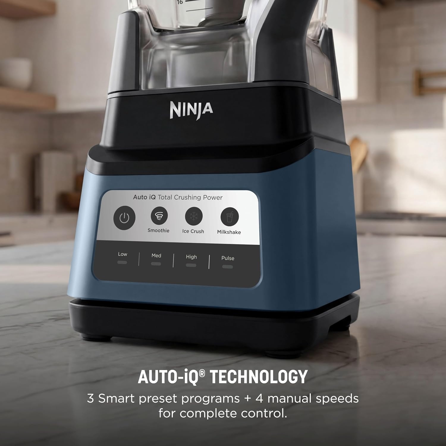 image:imageNinja BN751 Professional Plus DUO Blender 1400 Peak Watts 3 AutoIQ Programs for Smoothies Frozen Drinks amp Nutrient Extractions 72oz Total Crushing Pitcher amp 2 24 oz ToGo Cups Black 1400 peakwatt Total Crushing amp Extractor blades 3 AutoiQ programs for smoothies 72oz pitcher 2 24oz cupsPro Plus BlenderBlue