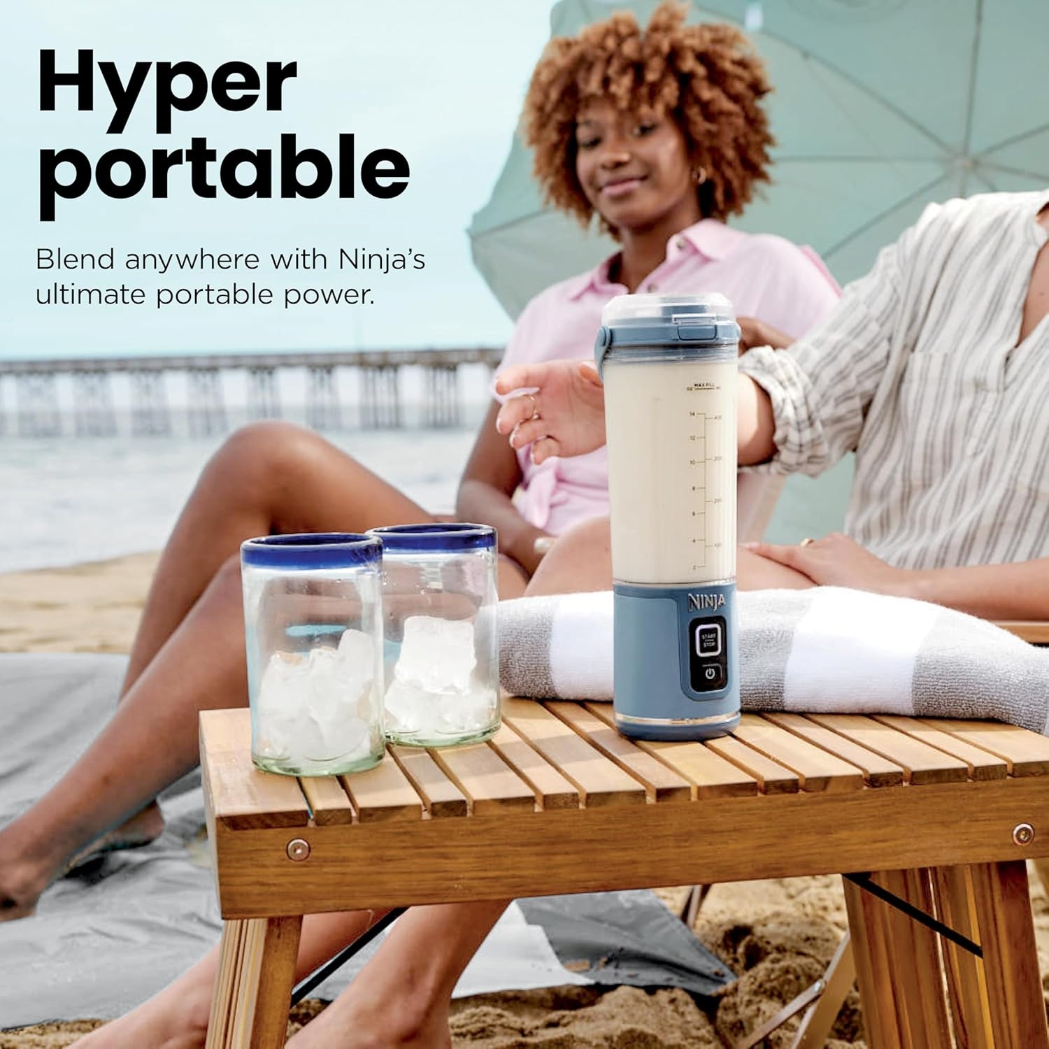 image:imageNinja Blast Portable Blender Cordless 18oz Vessel Lavender BC151ML USBC rechargeable cordless blending anywhere BlastBlade crushes ice amp frozen fruit Leakproof sip lid dishwasher safePink
