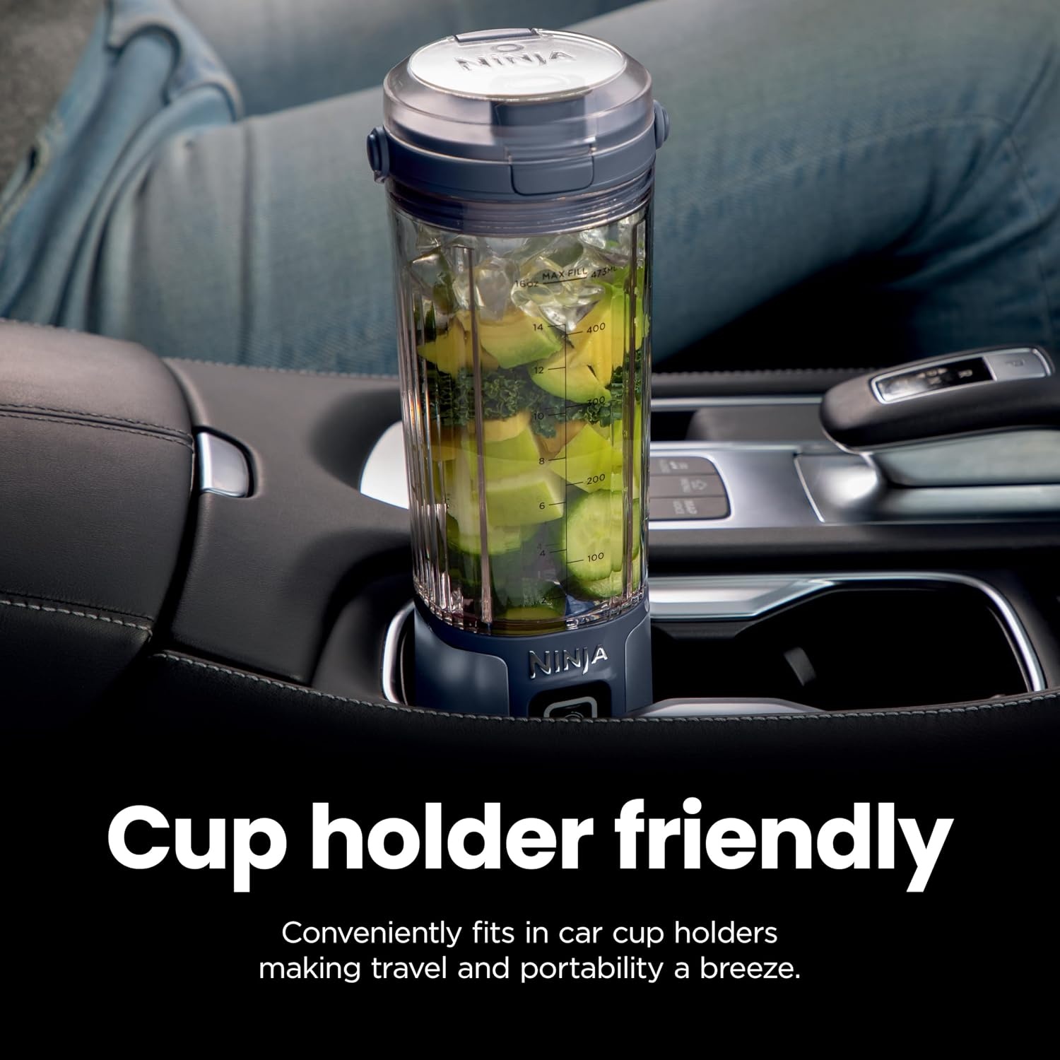 image:imageNinja Blast Portable Blender Cordless 18oz Vessel Lavender BC151ML USBC rechargeable cordless blending anywhere BlastBlade crushes ice amp frozen fruit Leakproof sip lid dishwasher safeCranberry
