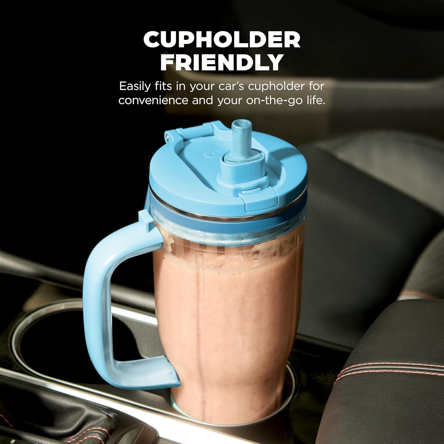 image:imageNinja BlendBOSS Personal Blender 26oz Tumbler 1200PW Purple DB351PR 1200peakwatt BlendBOSS crushes ice to snow 26oz leakproof tumbler chug spout amp detachable straw Dishwasher safeBlue Raspberry