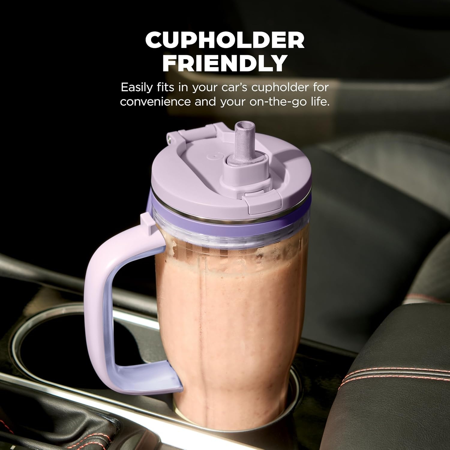 image:imageNinja BlendBOSS Personal Blender 26oz Tumbler 1200PW Purple DB351PR 1200peakwatt BlendBOSS crushes ice to snow 26oz leakproof tumbler chug spout amp detachable straw Dishwasher safeLavender Lemonade