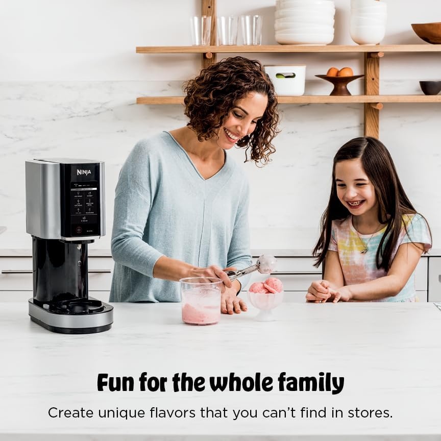 image:imageNinja CREAMi 7in1 Ice Cream Maker Ice Cream Gelato amp more NC299AMZ Ninja CREAMi transforms frozen bases into ice cream sorbet and milkshakes at a button touch from healthy to indulgentCREAMi 7in1 w 2 Pints