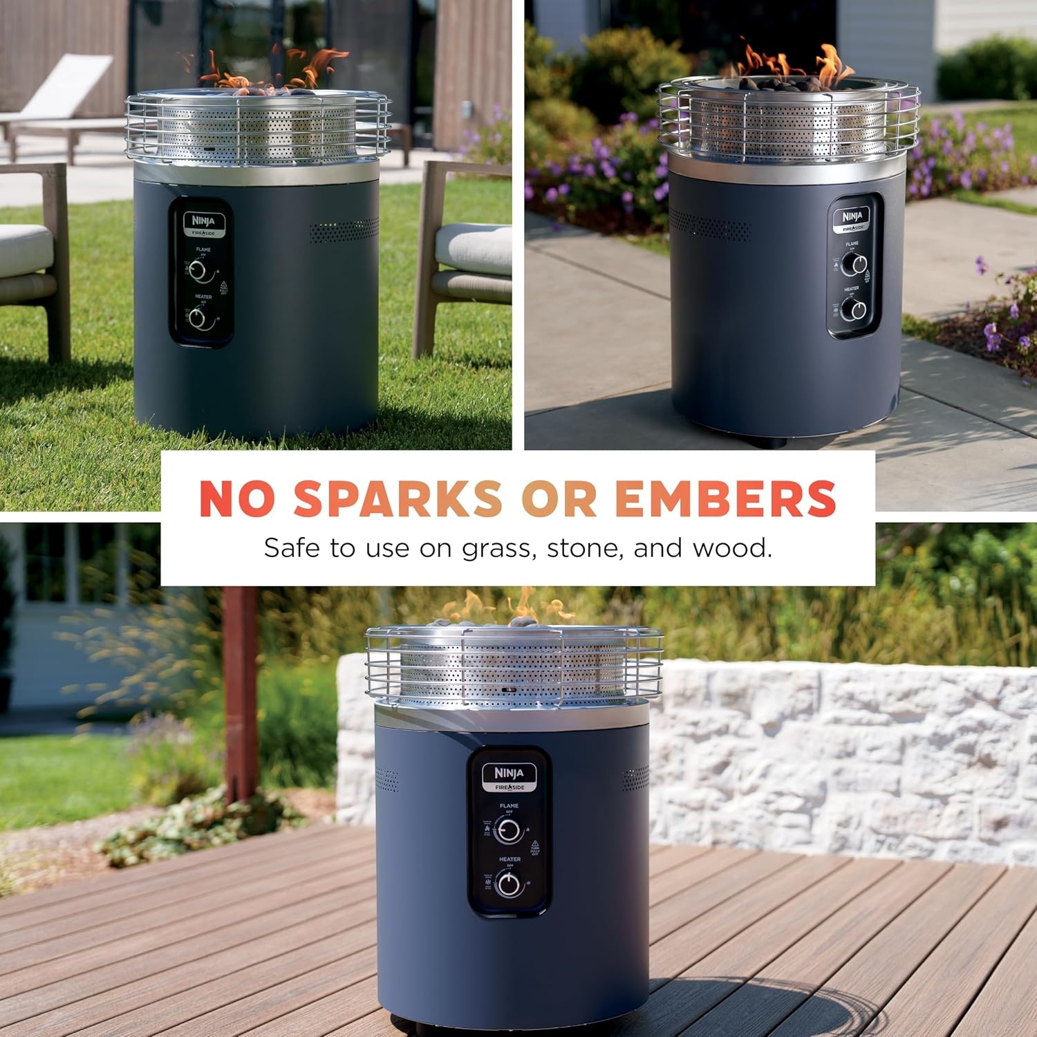 image:imageNinja Fireside360 Fire PitHeater 80000 BTU 3 Modes Rust Ninja Fireside360 offers flame heat or both with up to 80000 BTUs hasslefree dial control and smokeless designCyberspace