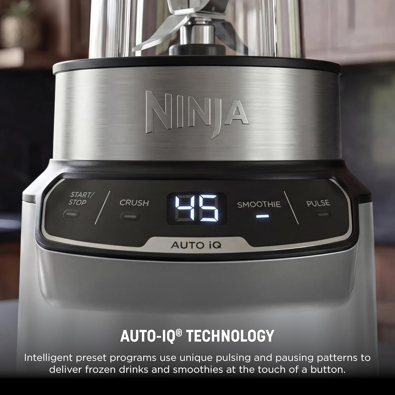 image:imageNinja Fit Compact Personal Blender 700W 2 16oz Cups QB3001SS 700watt base blends smoothies shakes amp frozen drinks 2 16oz togo cups w spout lids Dishwasher safeAuto Blend