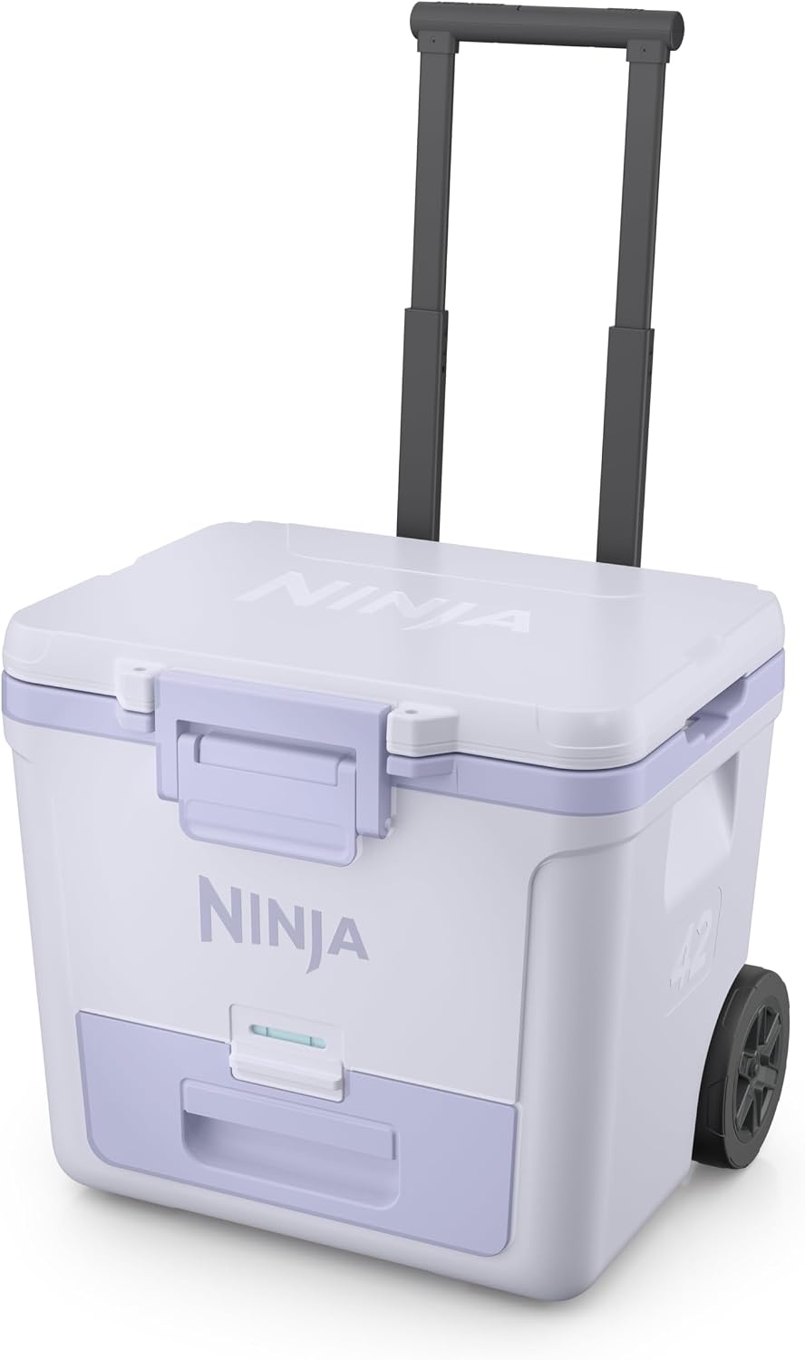 image:imageNinja FrostVault 30qt Cooler with Wheels Dry Storage Lakeshore Blue Ninja FrostVaults 30qt capacity holds 48 cans keeps food cool amp dry and rolls easily on allterrain wheelsMourning Dove