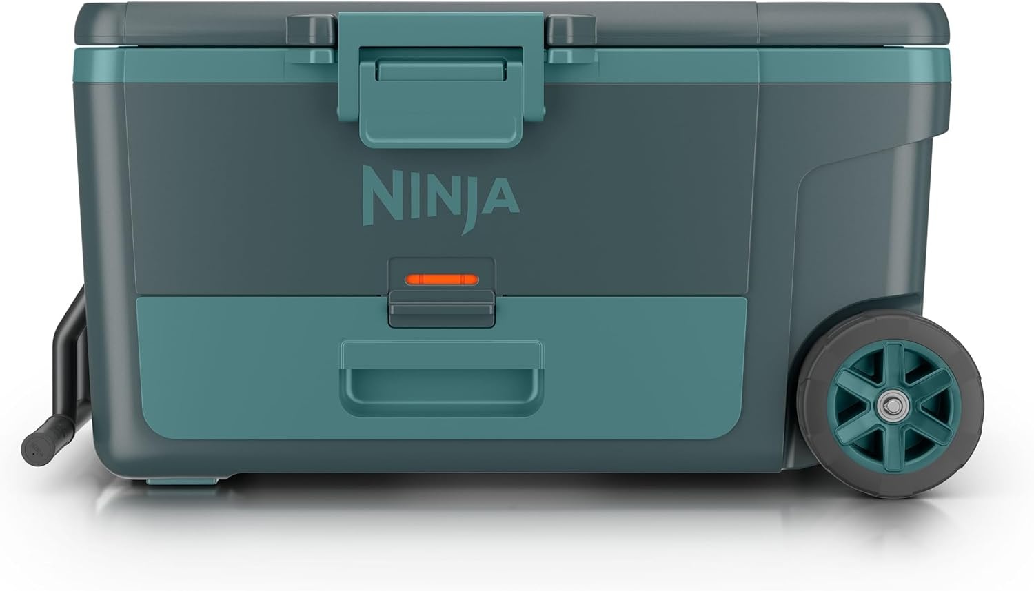 image:imageNinja FrostVault 45qt Cooler with Wheels Dry Storage Charcoal Gray Ninja FrostVaults 45qt capacity holds 68 cans keeps food cool amp dry and rolls easily on allterrain wheelsHalocline Green
