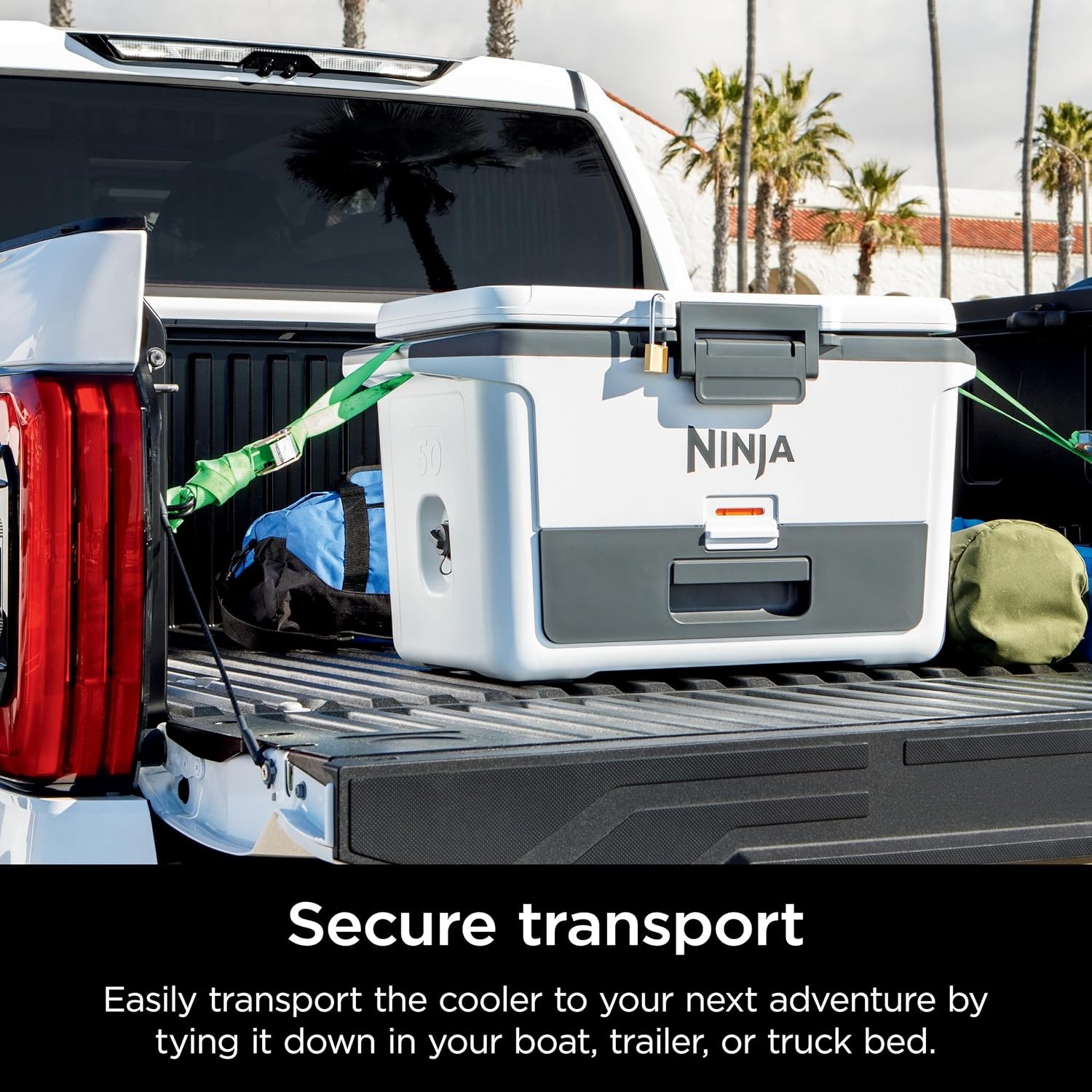 image:imageNinja FrostVault 50qt Hard Cooler with Dry Storage Drawer Spanish Moss Ninja FrostVault keeps food cool dry amp separate under 40F for days with 50qt capacity holding up to 80 cansHalocline Green