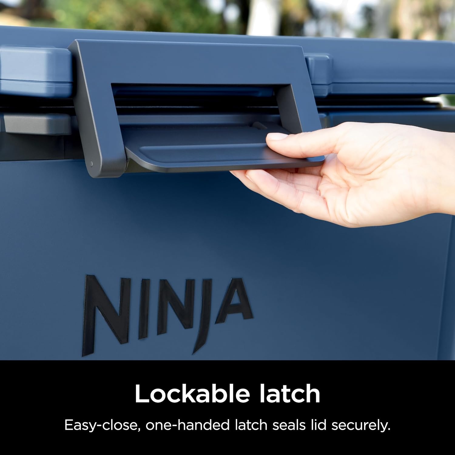 image:imageNinja FrostVault 50qt Hard Cooler with Dry Storage Drawer Spanish Moss Ninja FrostVault keeps food cool dry amp separate under 40F for days with 50qt capacity holding up to 80 cansLakeshore Blue