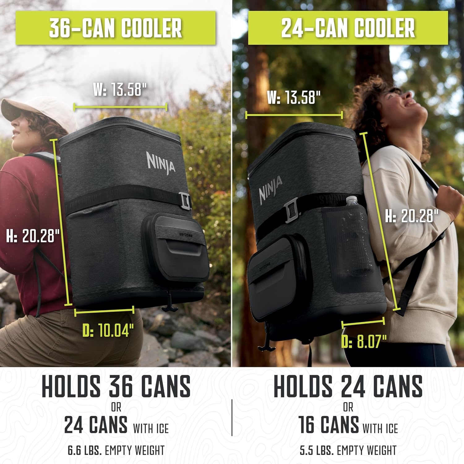 image:imageNinja FrostVault Go Soft Backpack Cooler Dry Storage Birch Beige Ninja FrostVault Go soft cooler stays cool for hours with a leakproof easyaccess lid and carries like a backpackDark Grey