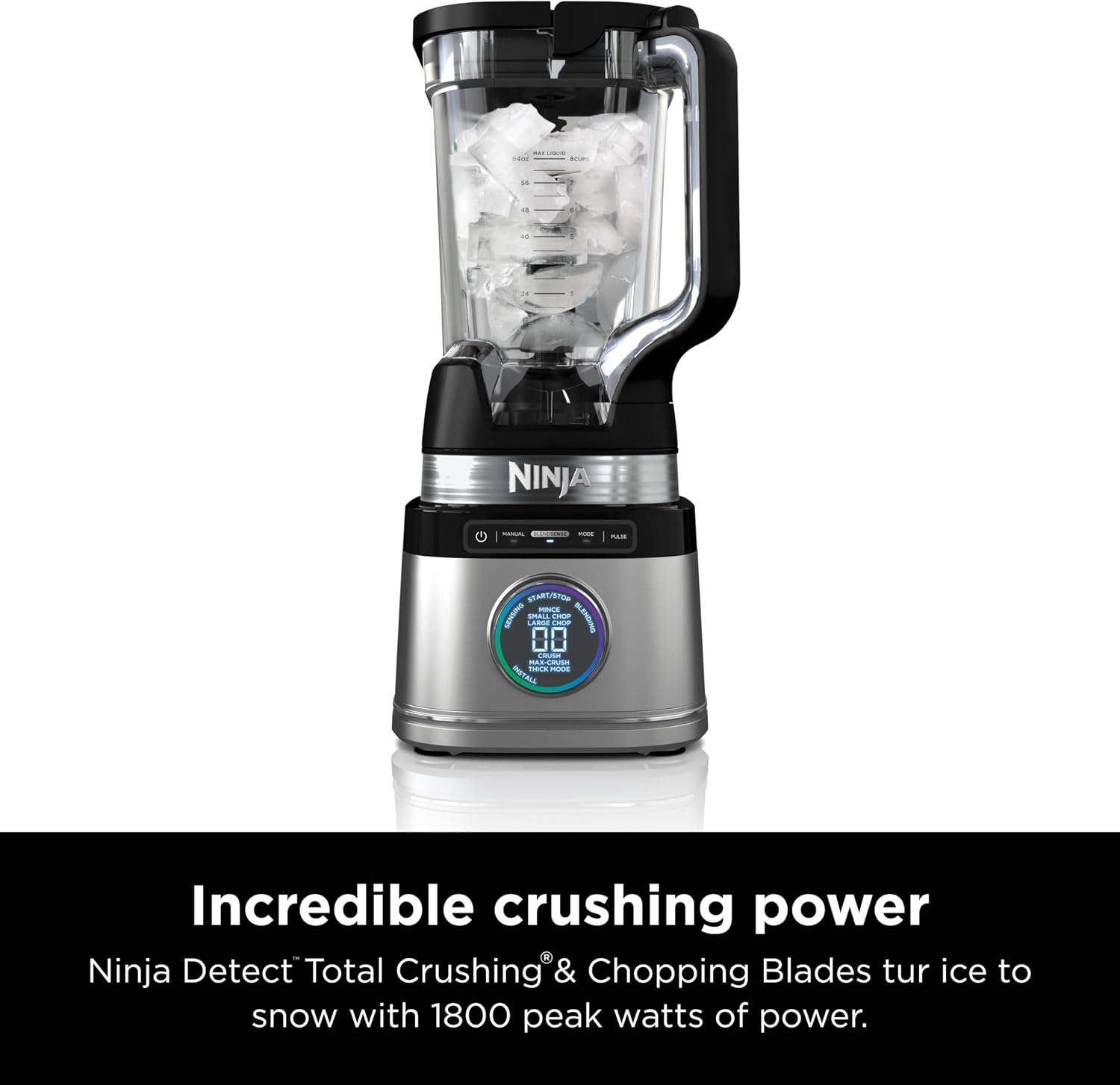 image:imageNinja Kitchen System BlendSense Tech 72 oz 1800PW Black TB401 BlendSense Tech for smoothies cookie dough salsa amp more 8cup processor bowl 24oz cup 1800 peak wattsNinja BlendSense