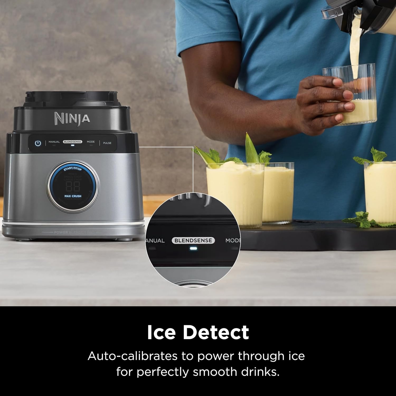 image:imageNinja Kitchen System BlendSense Tech 72 oz 1800PW Black TB401 BlendSense Tech for smoothies cookie dough salsa amp more 8cup processor bowl 24oz cup 1800 peak wattsNinja BlendSense
