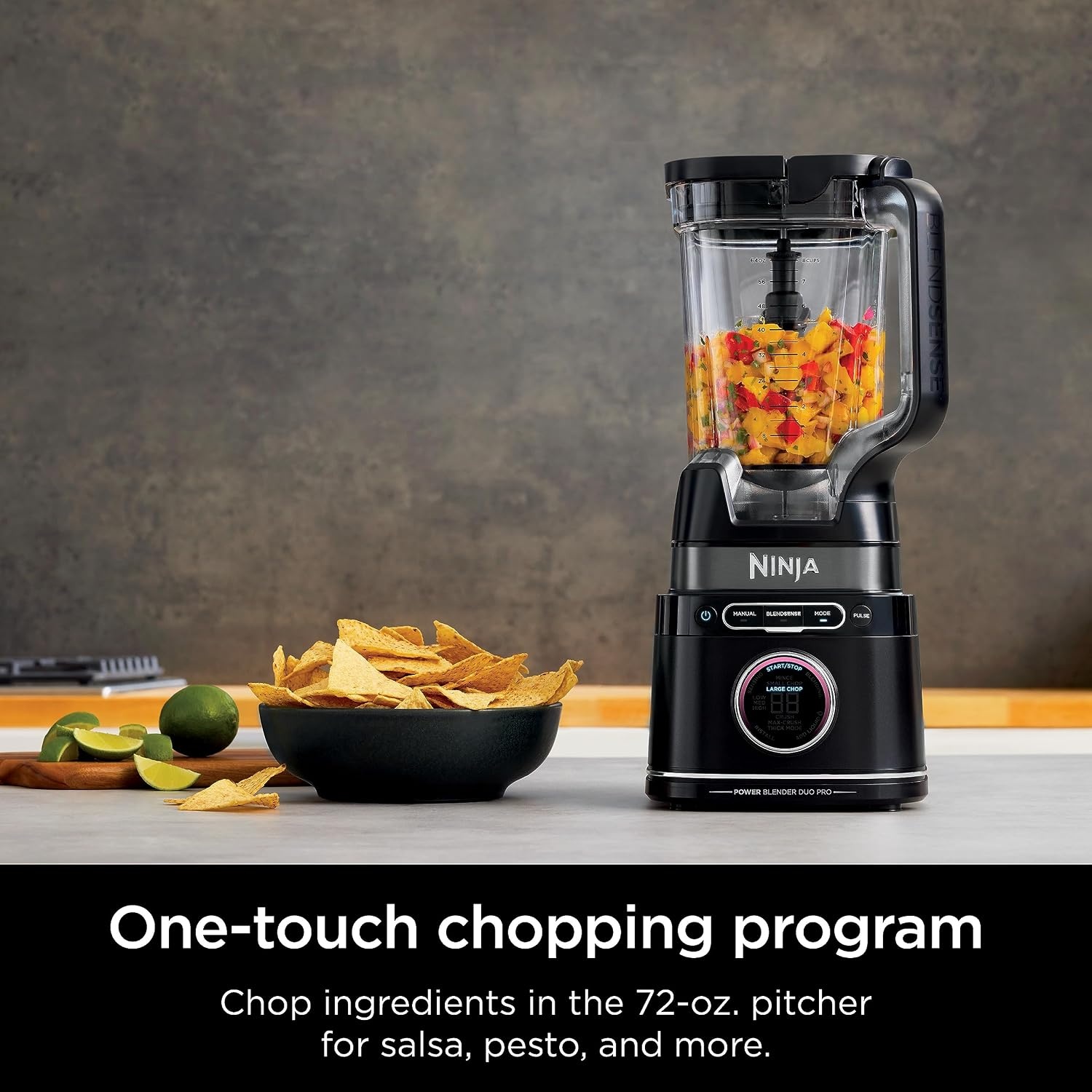 image:imageNinja Kitchen System BlendSense Tech 72 oz 1800PW Black TB401 BlendSense Tech for smoothies cookie dough salsa amp more 8cup processor bowl 24oz cup 1800 peak wattsNinja BlendSense Pro DUO