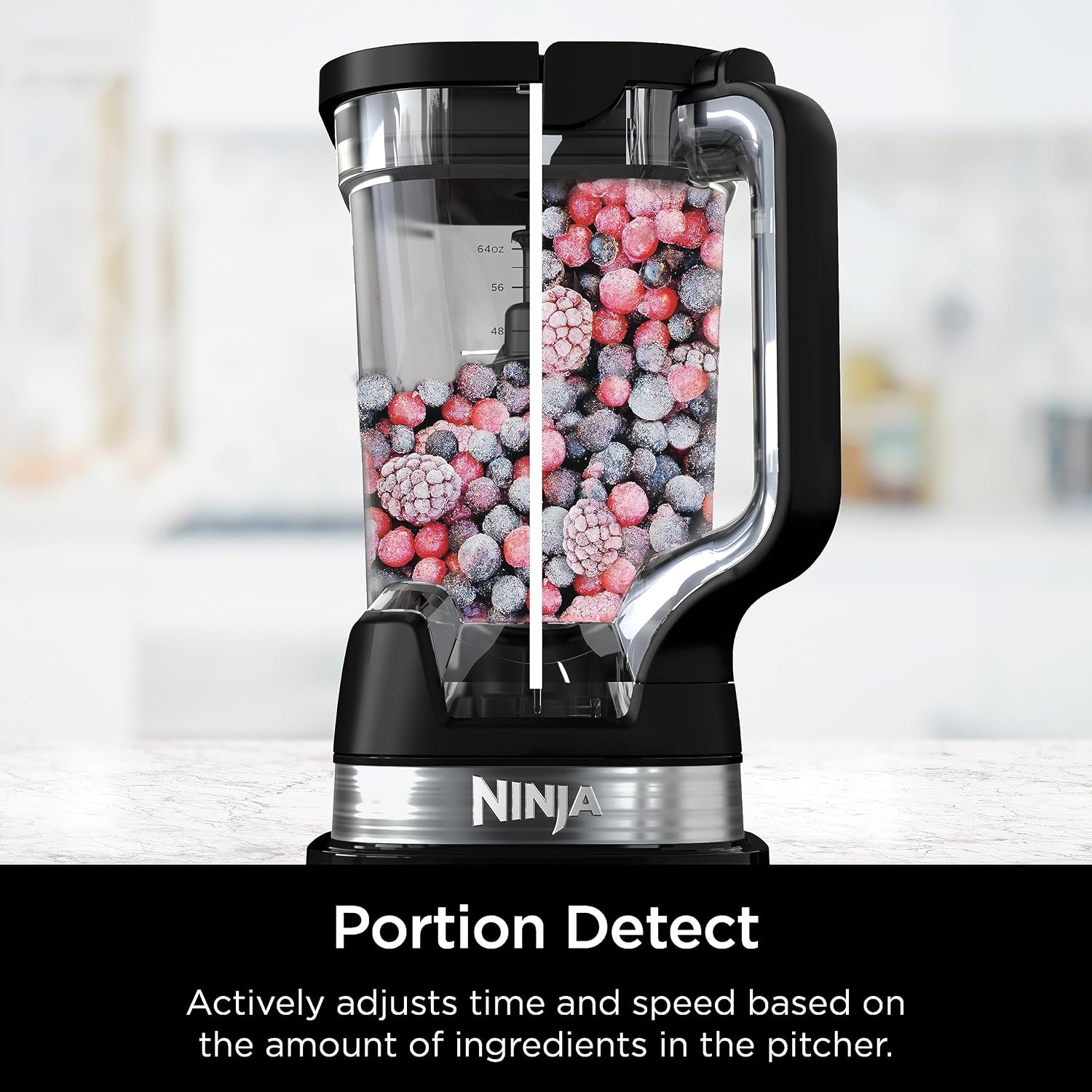image:imageNinja Kitchen System BlendSense Tech 72 oz 1800PW Black TB401 BlendSense Tech for smoothies cookie dough salsa amp more 8cup processor bowl 24oz cup 1800 peak wattsNinja BlendSense
