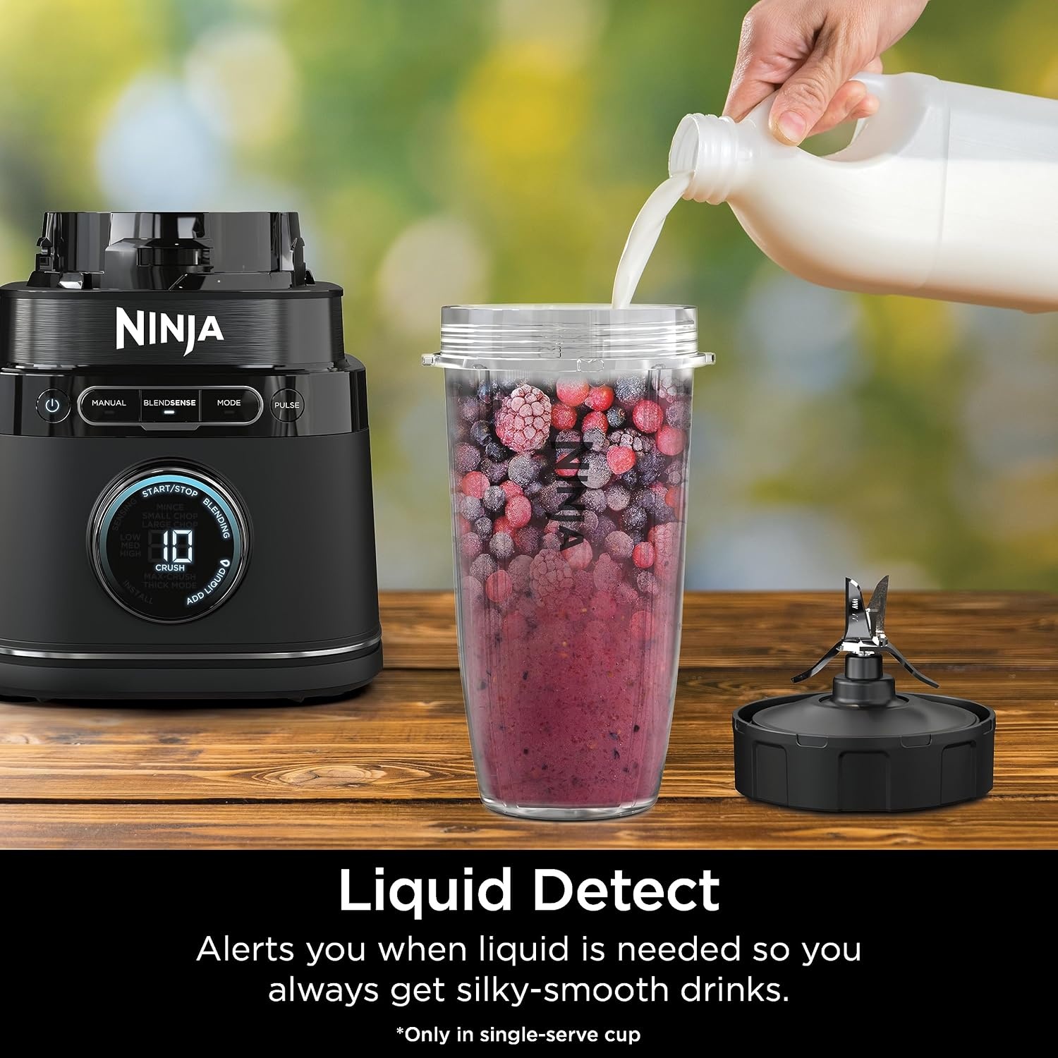 image:imageNinja Kitchen System BlendSense Tech 72 oz 1800PW Black TB401 BlendSense Tech for smoothies cookie dough salsa amp more 8cup processor bowl 24oz cup 1800 peak wattsNinja BlendSense Pro DUO