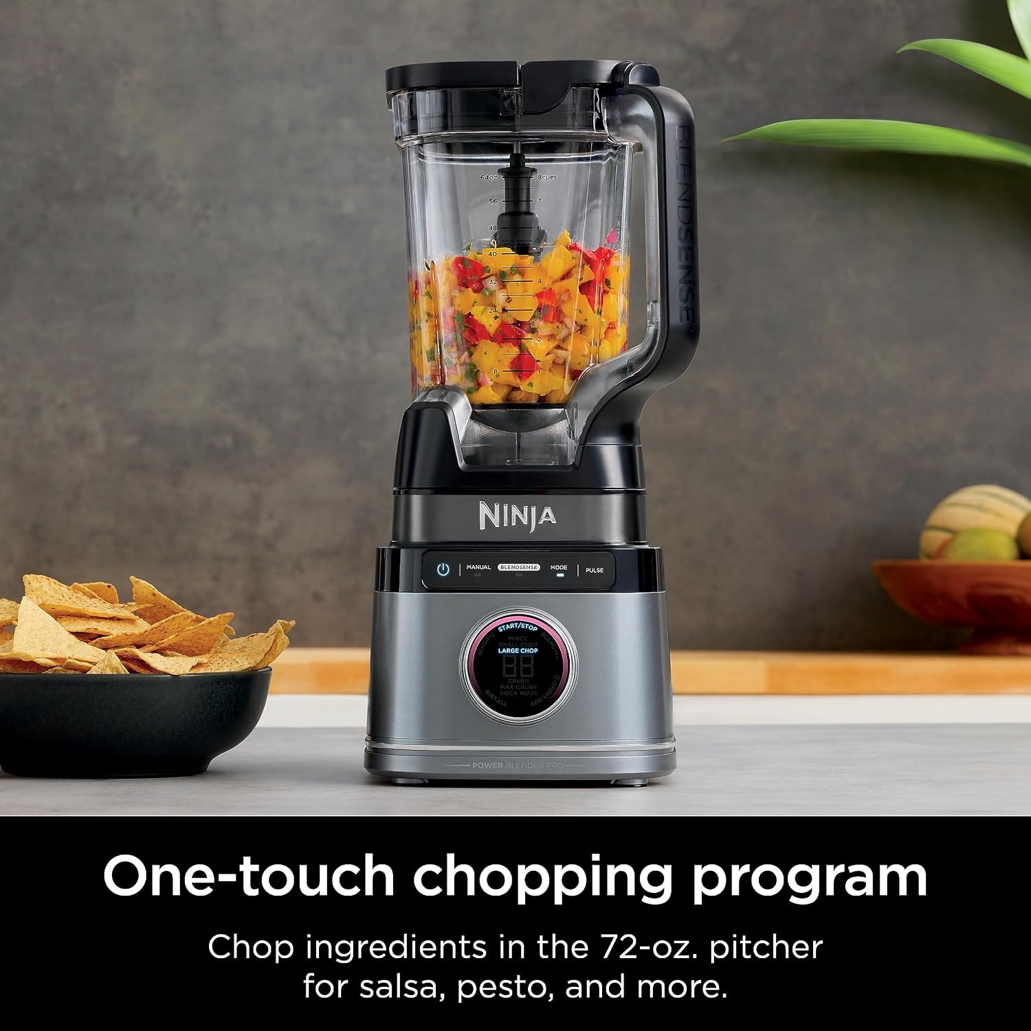 image:imageNinja Kitchen System BlendSense Tech 72 oz 1800PW Black TB401 BlendSense Tech for smoothies cookie dough salsa amp more 8cup processor bowl 24oz cup 1800 peak wattsNinja BlendSense