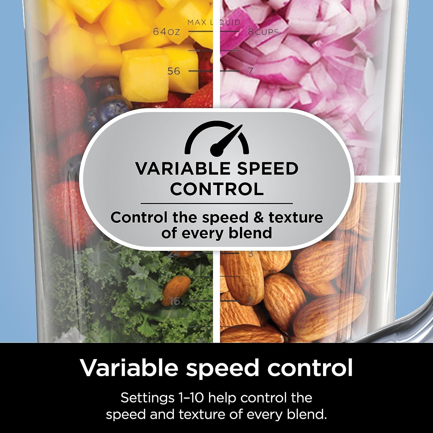 image:imageNinja Kitchen System BlendSense Tech 72 oz 1800PW Black TB401 BlendSense Tech for smoothies cookie dough salsa amp more 8cup processor bowl 24oz cup 1800 peak wattsNinja BlendSense