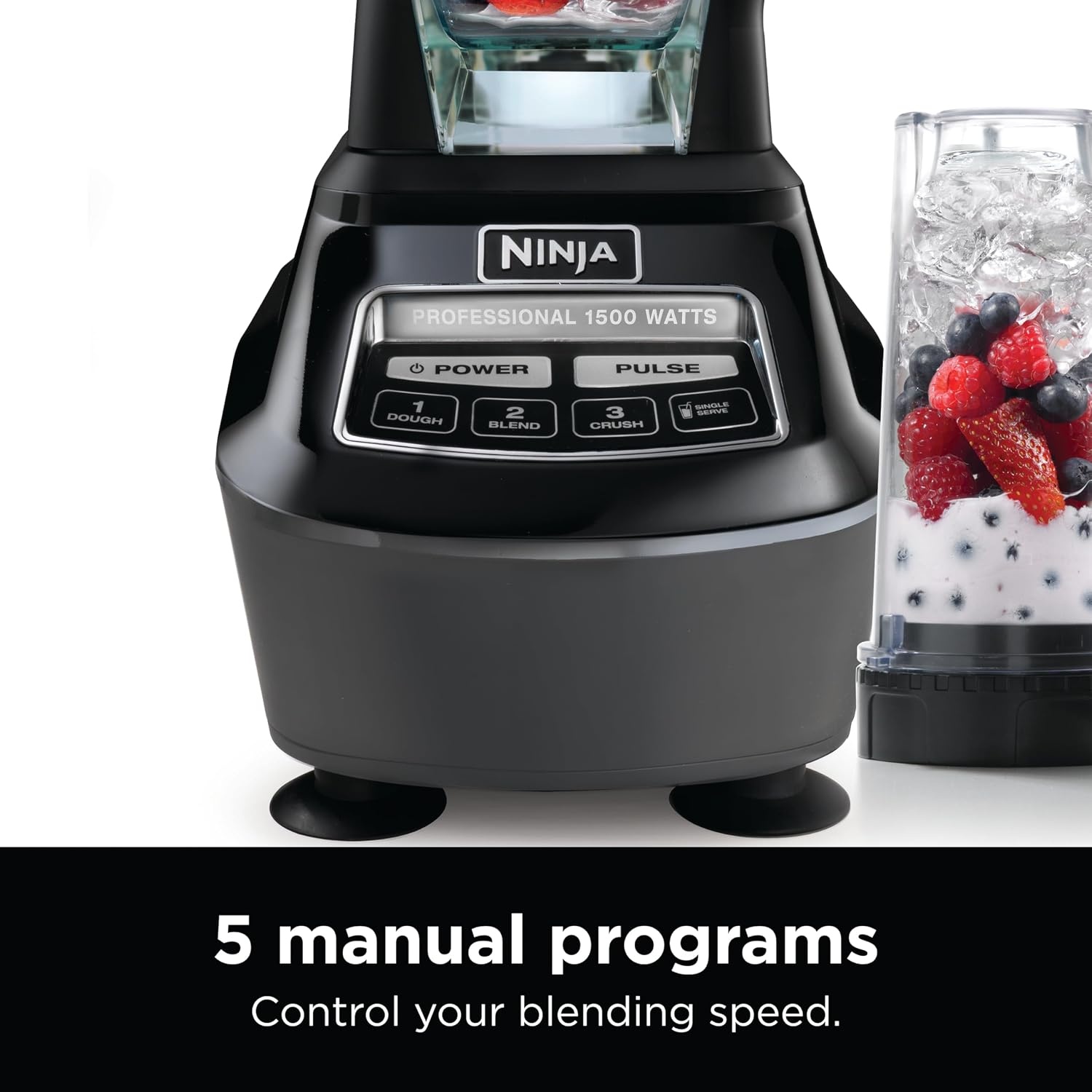image:imageNinja Mega Kitchen System 1500W 72oz Pitcher 8Cup Black BL770AMZ 1500W allinone blends smoothies processes salsa amp dough 72oz pitcher 8cup processor bowl 2 16oz cups